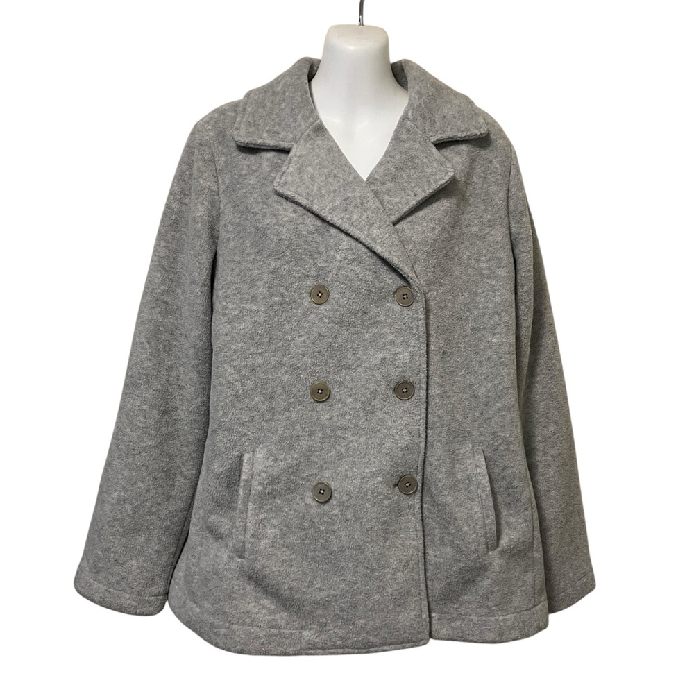 Talbots Gray Fleece Peacoat